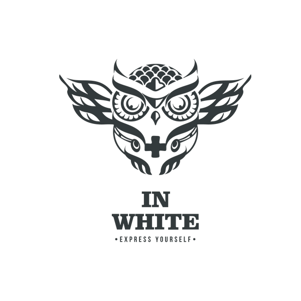 In White logo